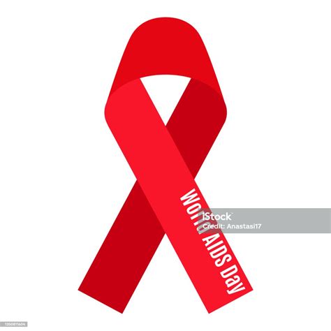 비문이 있는 빨간색 리본 벡터 에이즈 와 Hiv 의료 기호 12월에 대한 스톡 벡터 아트 및 기타 이미지 12월 개념