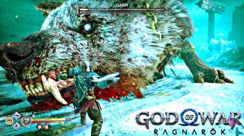 God Of War Ragnarok Kratos Vs Garm Boss 1st Fight Mighty Sabbu Youtube