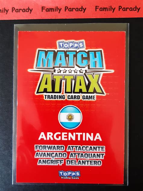 Lionel Messi Joueur Vedette Argentine Carte Topps Match Attax Stars