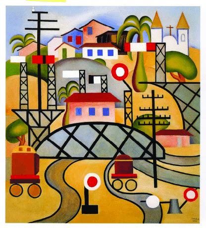 Estrada De Ferro Central Do Brasil - Tarsila do Amaral. Estrada de Ferro Central do Brasil, 1924 Óleo s ...