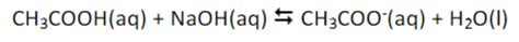 Solved Ch3coohaqnaohaq⇆ch3coo−aqh2oi