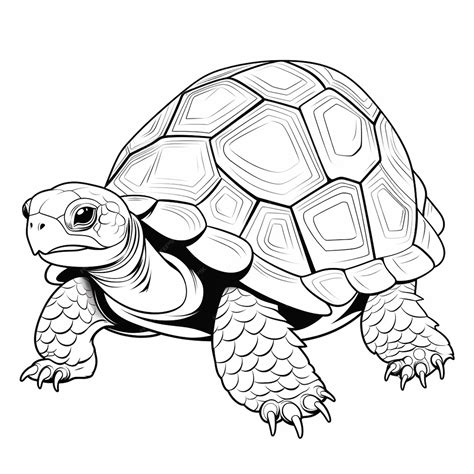 Premium Photo | Radiated Tortoise cute drawing hand drawncute coloring ...