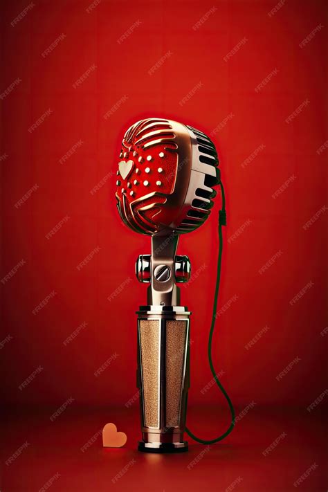 Premium AI Image | a microphone on a stand