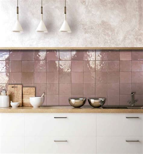 Roze Keramische Zelliges Vieux Ros Kitchen Wall Tiles Design