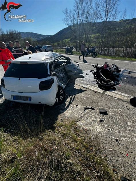 Incidente Tra Auto E Moto A Carpineti Molto Grave Un 58enne FOTO