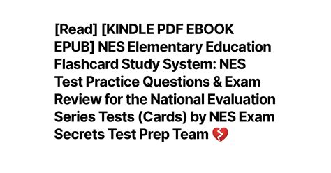 Read Kindle Pdf Ebook Epub Nes Elementary Education Flashcard Study