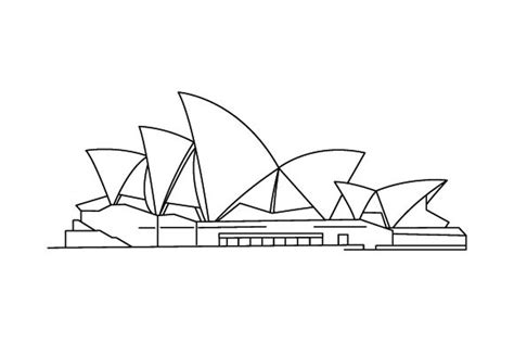 Sydney Opera House Line Art Svg Cut File By Creative Fabrica Crafts