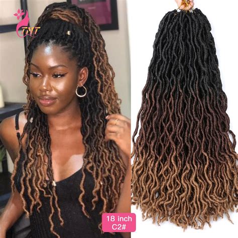 Faux Locs Soft Haak Haar Vlechten 18Inch Godin Gyp Grandado