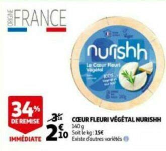 Anti crise fr Fromage Végétal nurishh chez Auchan 24 01 30 01