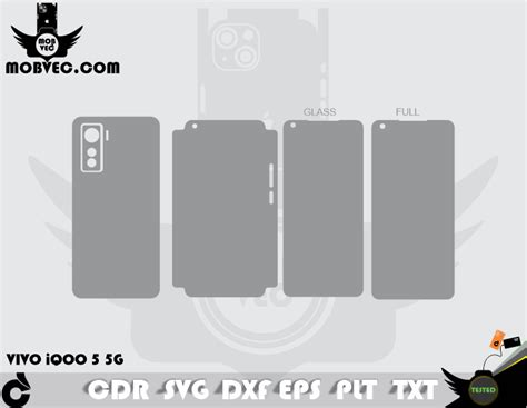 VIVO IQOO 5 5G Skin Cut Template Vector VectorGi Digital Market