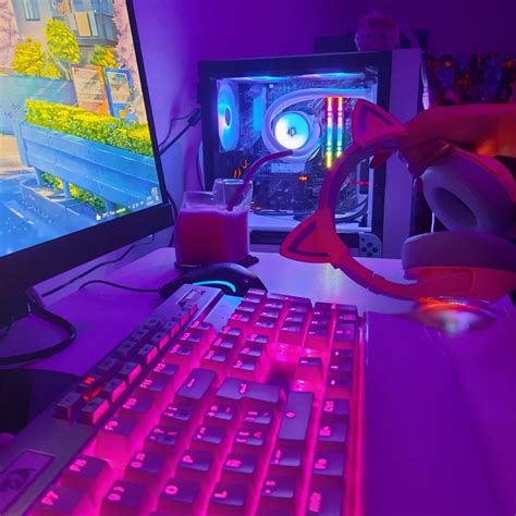 Cute Setup Aesthetic Setup Kawaii Pc Gamer Gamergirl Pink Aesthetic In