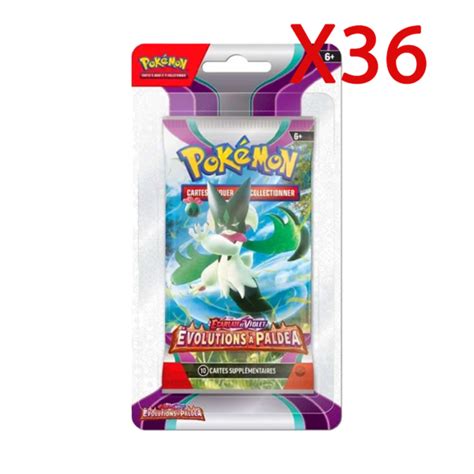 Carton De 36 Boosters Sous Blister Pokémon Évolutions à Paldea Ev 2