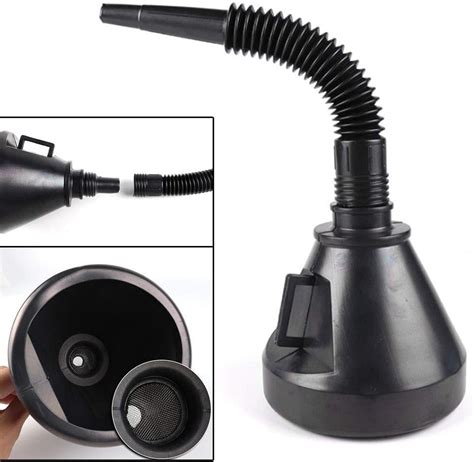 Asdomo Wide Mouth Fuel Funnel With Handle Large Plastic Funnels Car