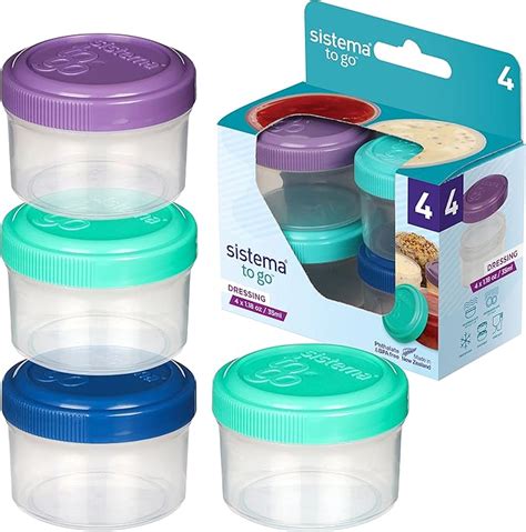 Sistema To Go Collection Salad Dressing Container Oz Ml Pink