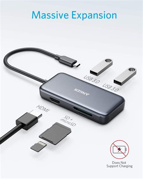 Buy Anker USB C Hub 5 In 1 USB C Adapter With 4K USB C To HDMI SD