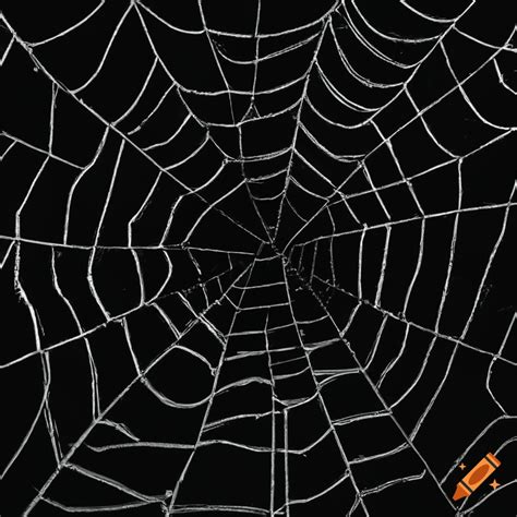 Cobweb Texture On A Black Background For Video Game