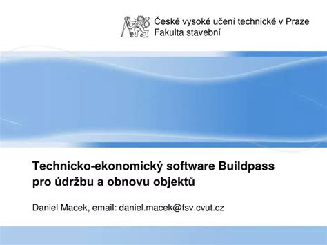 Ppt Technicko Ekonomick Software Buildpass Pro Dr Bu A Obnovu