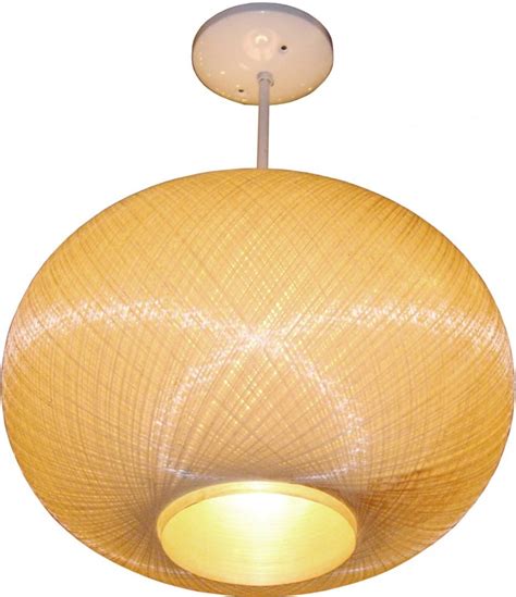 Mid Century Modern Fiberglass Pendant Light Pair Available | Modernism