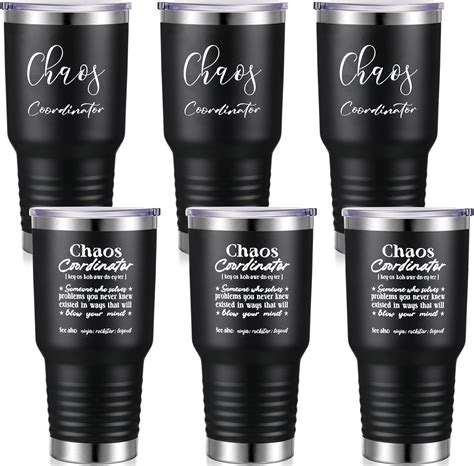 Amazon Silifine Pcs Chaos Coordinator Tumbler Cup Gift Oz