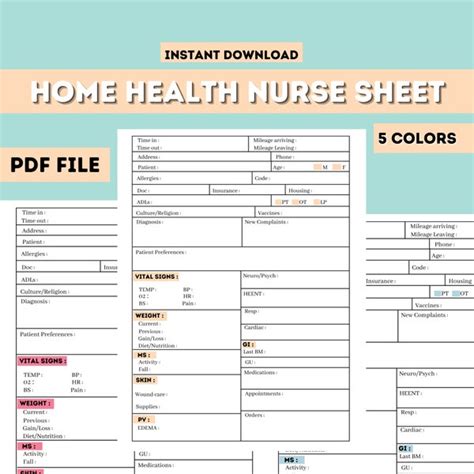 Home Health Template Etsy