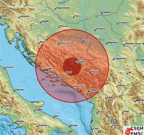 Jak Zemljotres I Danas Pogodio Bih I Crnu Goru Bn