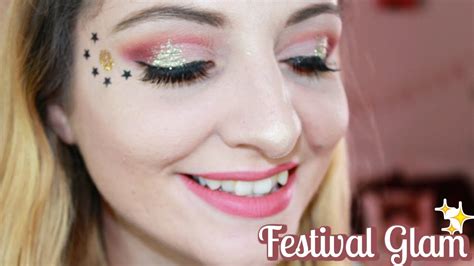 Festival Makeup Tutorial With A Bit Of Glitter Kezziescorner Youtube