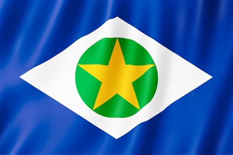 Bandeira Do Estado De Mato Grosso No Brasil Foto Premium