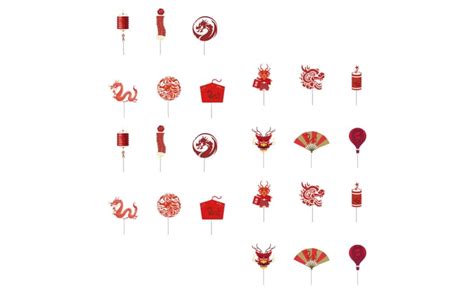 Amazon Aboofan Chinese New Year Cupcake Toppers Pcs Year Of