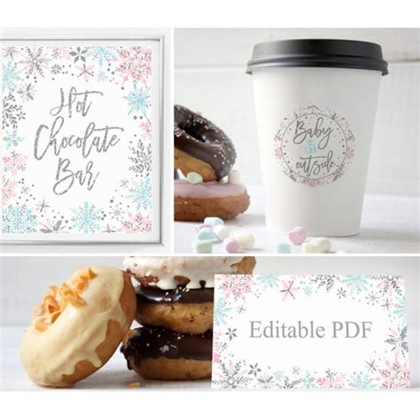 Hot Chocolate Bar Sign Printable Winter Onederland First Etsy