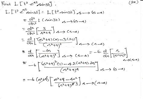 Tpgit Mathematics Laplace Transforms Of Standard Functions S First