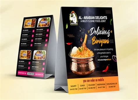 Tent Card Printing Service In Chennai Id