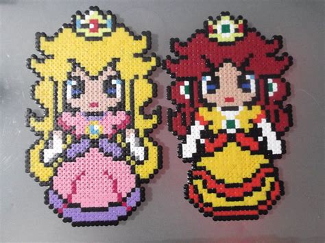 Peach And Daisy By Anyeshouse On Deviantart Perler Bead Art Perler