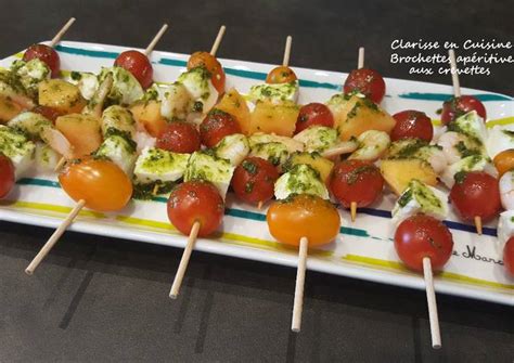 Brochettes Ap Ritives Aux Crevettes De Clarisse En Cuisine Cookpad