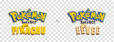 Pokemon Let Go Pikachu Eevee English Logos Transparent Background Png