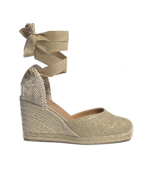 Casta Er Espadrillas Wedge Carina In Metallic Lyst