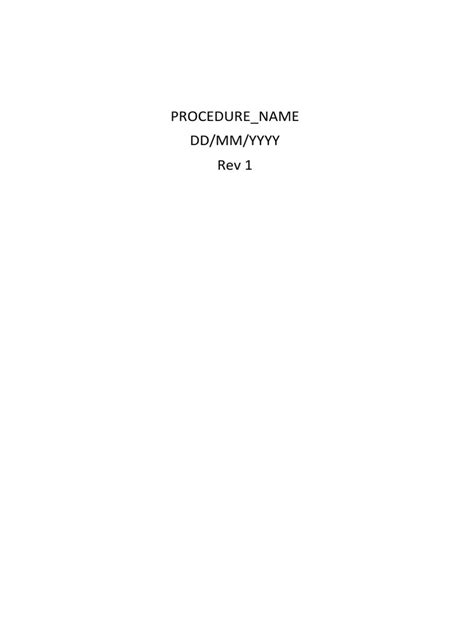 Procedures Template | PDF