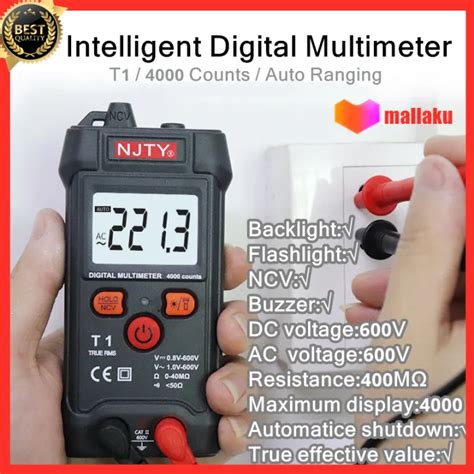 Njty Digital Multimeter New Mini Pocket Multimeter V Voltmeter Ac Dc