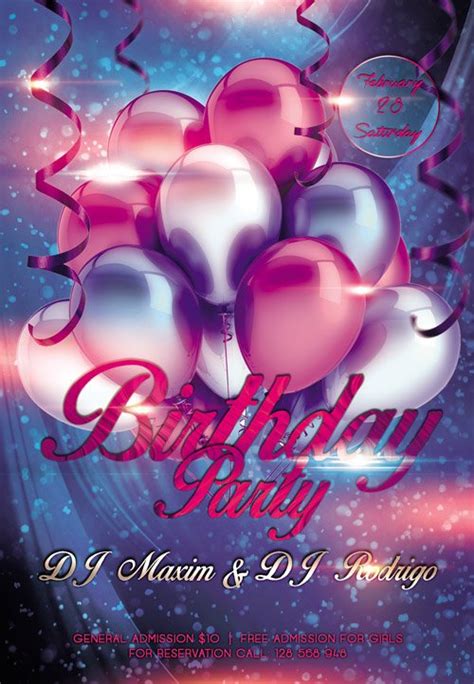 Club Flyer Psd Template Birthday Party Nitrogfx Download Unique