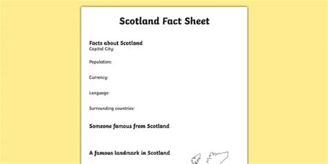 Scotland Factsheet Writing Template Teacher Made Twinkl