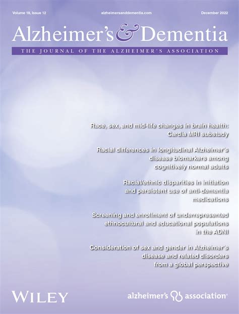 Consideration Of Sex And Gender In Alzheimers Disease And Related