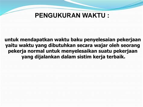 Solution Pengukuran Waktu Kerja Studypool