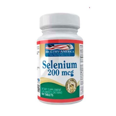 Selenio 200 Mcg X 100 Tabletas Healthy America Natureza