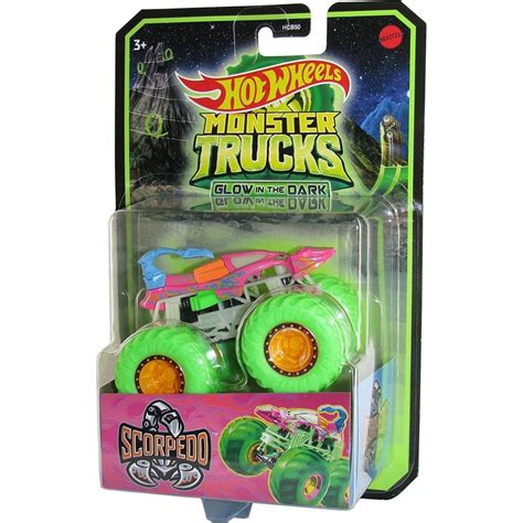 Hot Wheels Monster Trucks svítící ve tmě Scorpedo KIDS cz