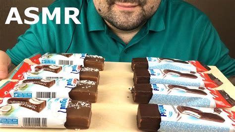 Asmr Dessert Kinder Pingui Chocolate And Coconut Soft Eating Sounds