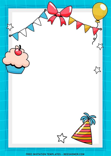 8+ Lovely Adorable Kids Theme Birthday Invitation Templates | Printable ...