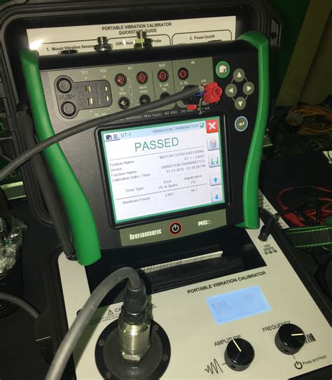 Vibration measurements and calibration