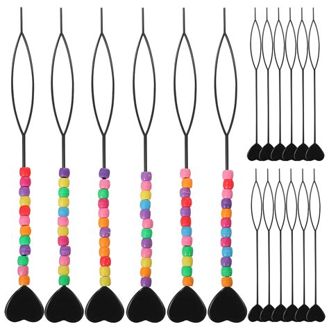 Pcs Girls Hair Accessories Beads For Braids Jumbo Hairpin Black