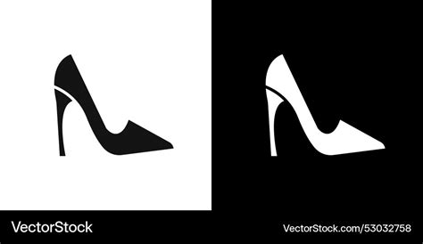 High Heel Shoes Icon Logo Set Royalty Free Vector Image