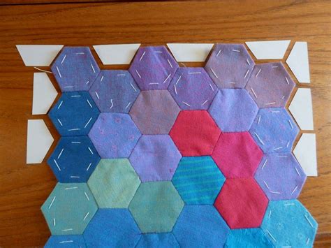 English Paper Piecing Hexagon Quilt Hexies Mug Rugs Contemporary