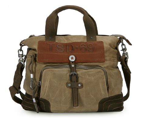 Canvas shoulder bag popular design color, canvas satchel bag for men ...